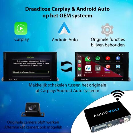 Wireless Carplay Android auto module voor o.a. Porsche PCM 3.1 of 4.0 | 5.0 Ghz