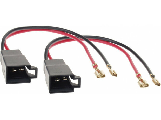 Speaker Adapter Kabel(2x) Div.modellen Opel-Renault-Seat-VW-Citro&euml;n-Nissan-Mercedes-Dacia-Skoda-Seat