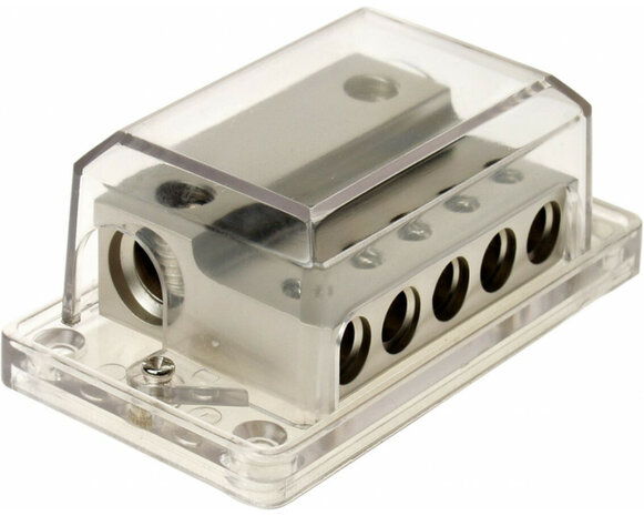 Power distribution block (silver) 2x35-50 mm&sup2;  / 5x20 mm&sup2;