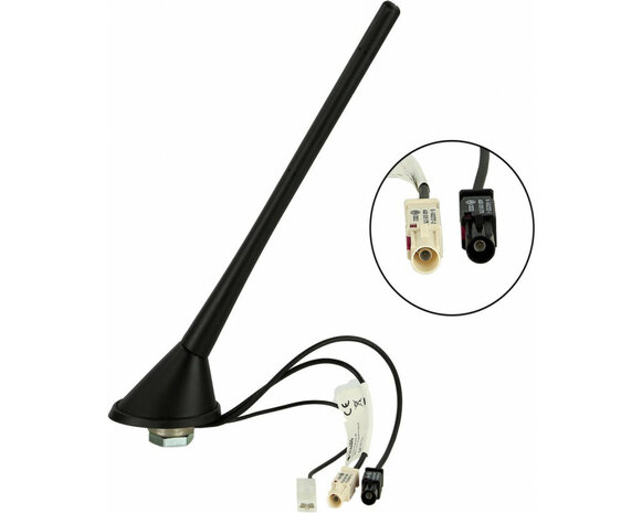 Calearo 16V combi Antenne Dakantenne AM / FM DAB / DAB + 60 &deg; helling 12V extern