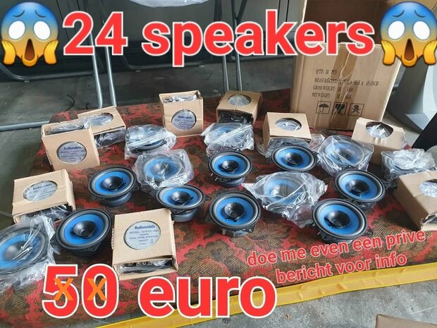 RADIOMOBILE UNIVERSAL 4&quot; 100MM 10CM 70W (48 speakers) 1.25 euro per speaker
