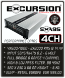 EXCURSION SXA 95 PRO - 4 Channel Amplifier - 4000 Watt