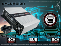 EXCURSION SXA 6024 VOLT - 2CH 24Volt Truck Amplifier - 5000 Watt