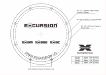 EXCURSION SHX 6.3C+dB - 16.5m DIN 3Way Double Bass Component