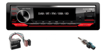 DAB / BT autoradio Citroen C2, C3. Berlingo, Fiat Scudo | 4ร50 watt | multicolor | Audiovolt AMS-450DAB