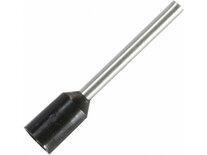 Adereindhuls voor kabelmaat: 0,5 mm² met zwart isolatie Adereindhuls voor kabelmaat: 0,5 mm² met zwart isolatie