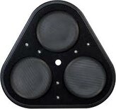 BLACKAIRP8-V6: Black Air Wheel Well Triple 8 Inch Passive Radiator Subwoofer Enclosure