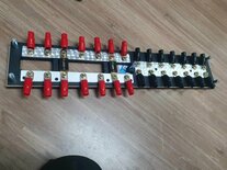zekering houders met aluminium strip (+plus en -min spots)