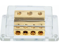 Power distribution block (gold) 1x50mm² + 2x20mm² / 4x20mm²