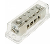 Power distribution block (silver)  2x50 mm² in / 8x10 mm out