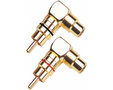RCA Adapter right - angled small 90° 1 x red / 1 x black RCA Adapter right - angled small 90° 1 x red / 1 x black