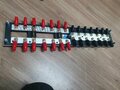 zekering houders met aluminium strip (+plus en -min spots)
